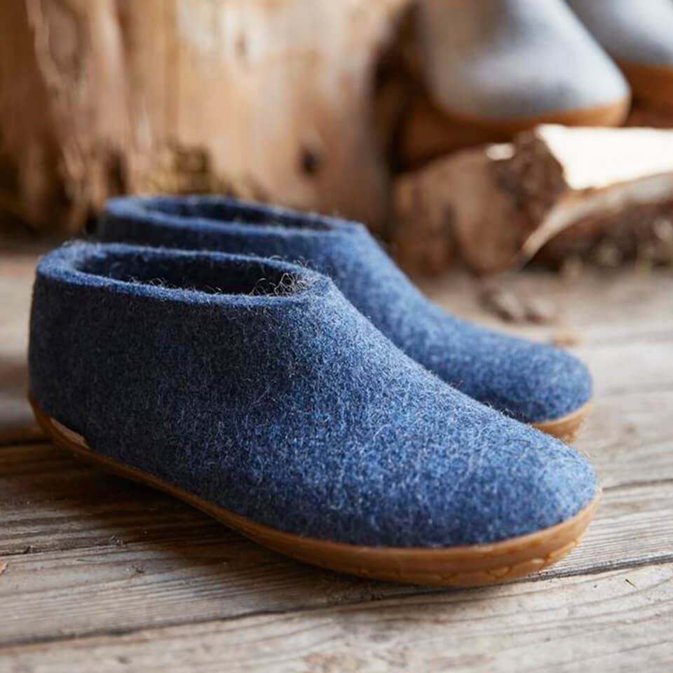 Glerups Sko med naturgummisål – denim - Supermen.dk