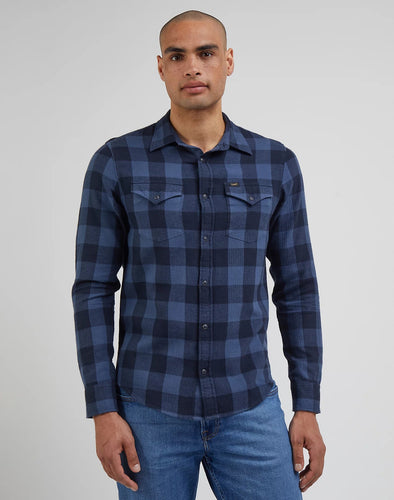 LEE REGULAR WESTERN SHIRT IN DEEP WATERS - Supermen.dk