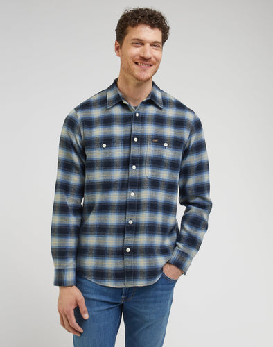 LEE WORKER SHIRT 2.0 BLACK - Supermen.dk