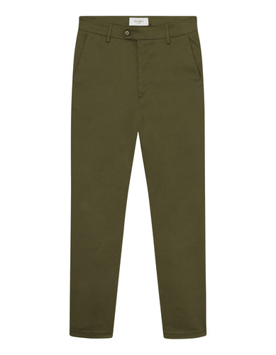 Les Deux Como Cotton Suit Pants Olive - Supermen.dk