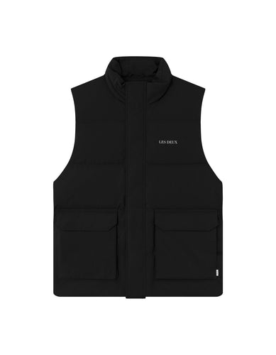Les Deux Maddox Puffer Vest Black - Supermen.dk
