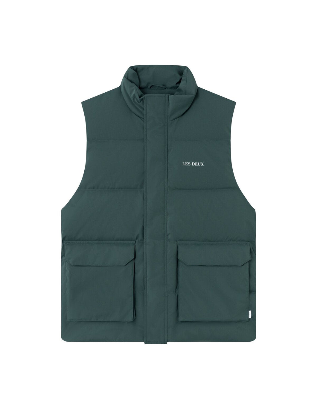 Les Deux Maddox Puffer Vest Pine Green - Supermen.dk