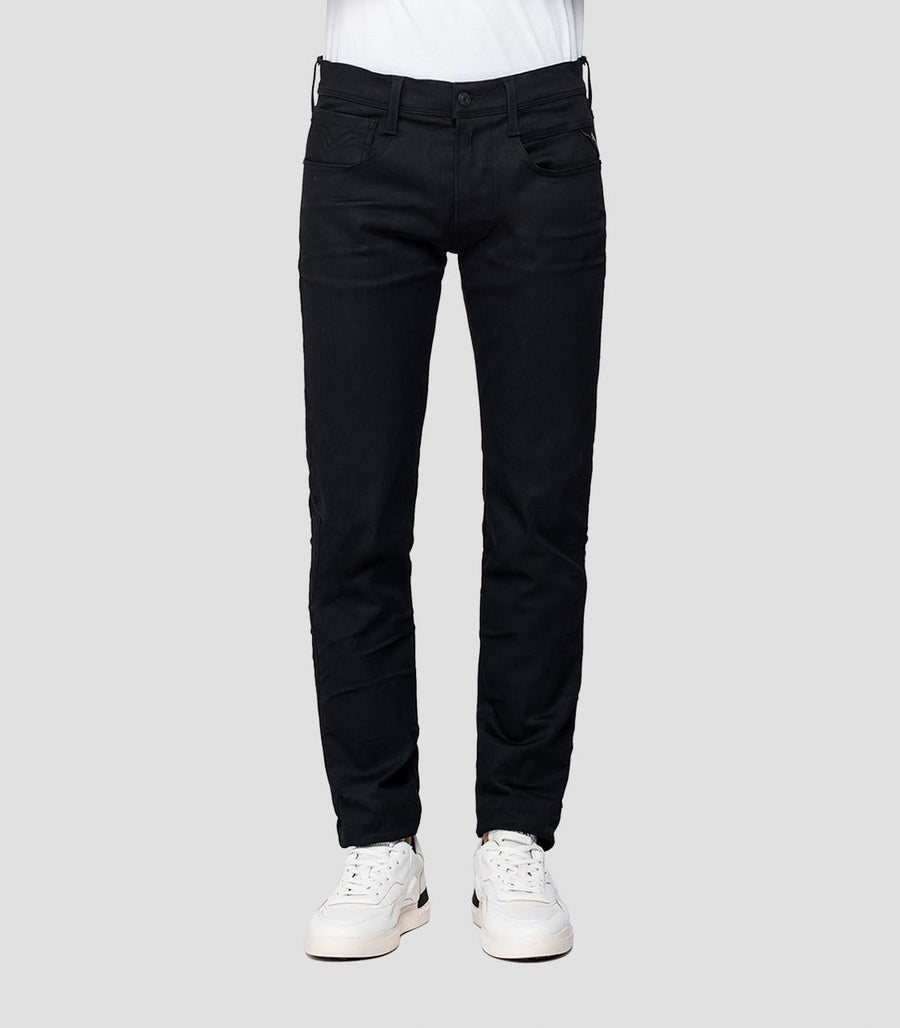 Replay Anbass jeans i sort set bagfra