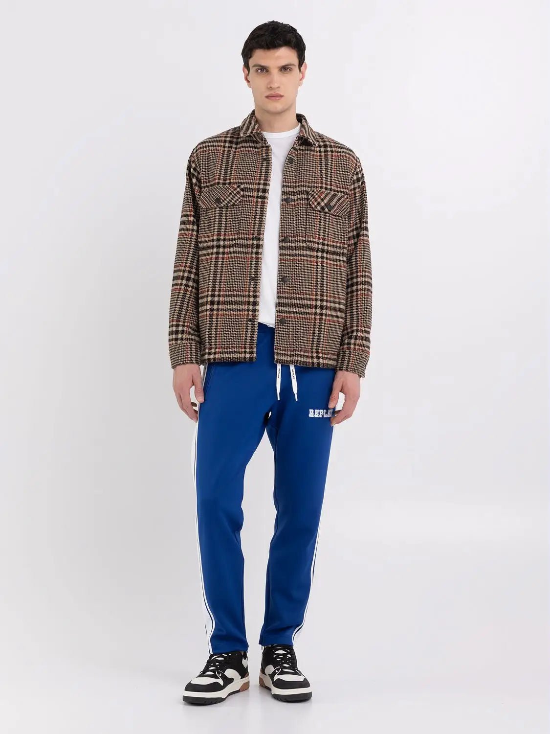 Replay OVERSHIRT IN PRINCE OF WALES WOOL