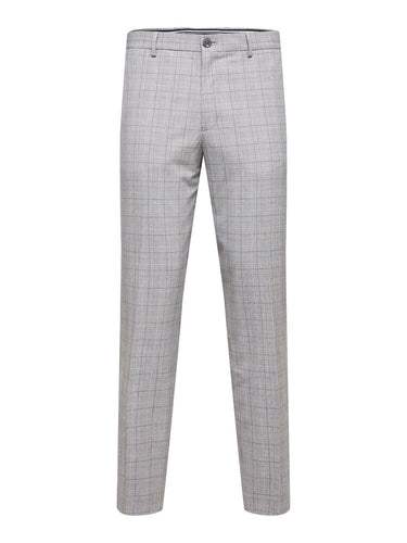 Selected SLHSLIM-LIAM LT GREY CHK BUKS - Supermen.dk