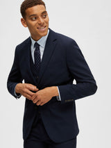 Nærbillede af Selected Slim Neil blazer i navy