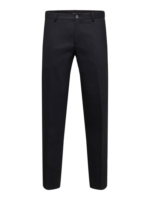 Selected Slim Neil habitbukser i sort – produktbillede