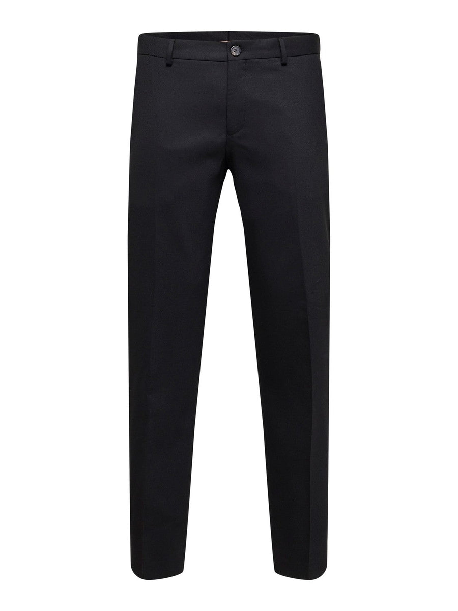 Selected Slim Neil habitbukser i sort – produktbillede