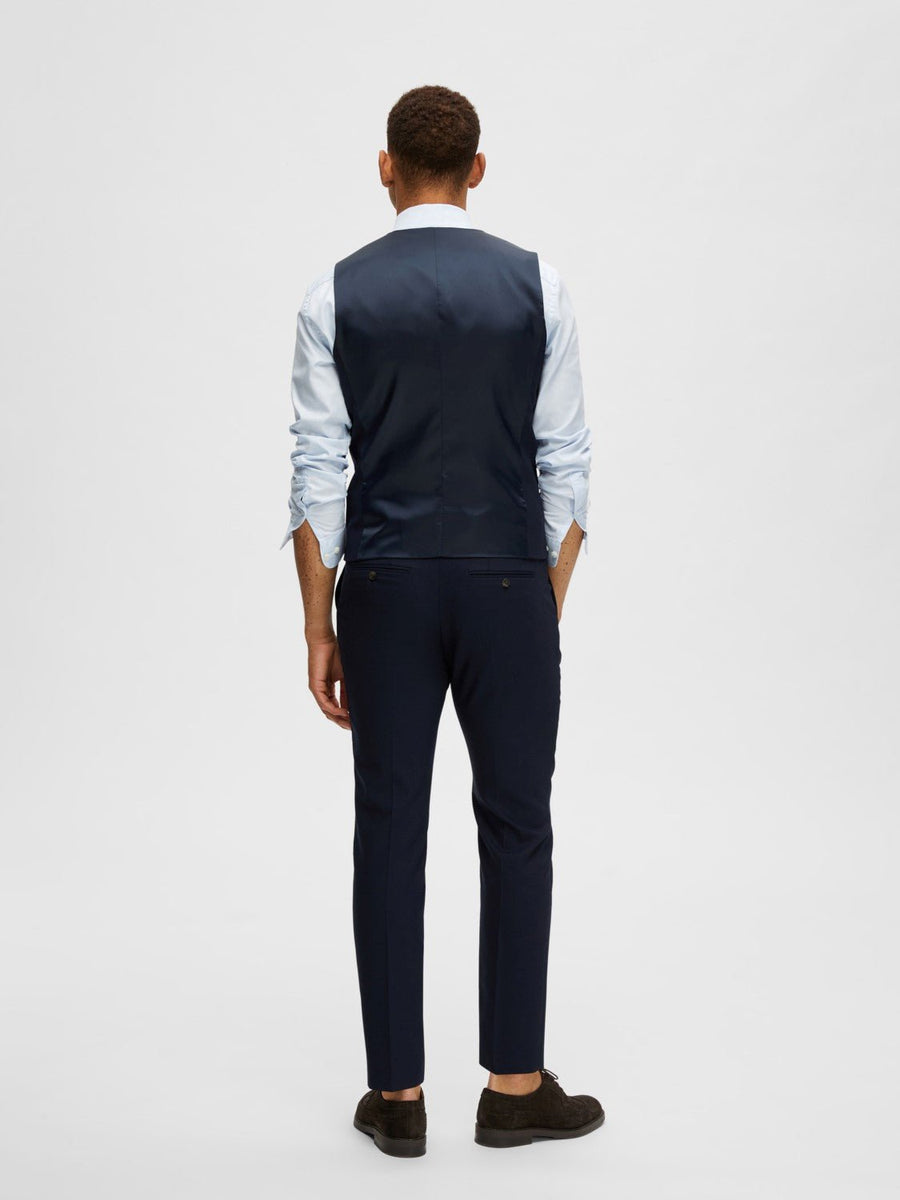 Selected Slim Neil vest i navy set bagfra