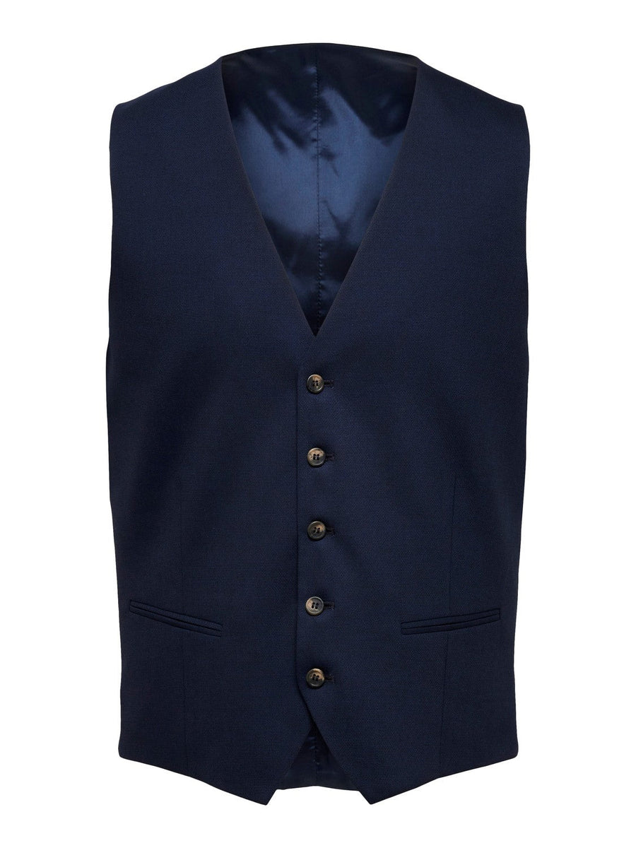 Selected Slim Neil vest i navy – produktbillede