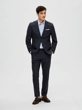 Indlæs billede til gallerivisning Selected SLIM-OASIS LINEN NAVY CHK BLAZER - Supermen.dk
