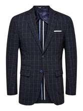 Indlæs billede til gallerivisning Selected SLIM-OASIS LINEN NAVY CHK BLAZER - Supermen.dk
